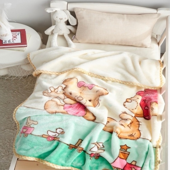 Super Soft Silky Baby Blanket 39" x 55" Two Bears New Cloud Baby Blanket - Picture 3 of 10